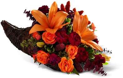 The FTD Harvest Home Cornucopia from Victor Mathis Florist in Louisville, KY